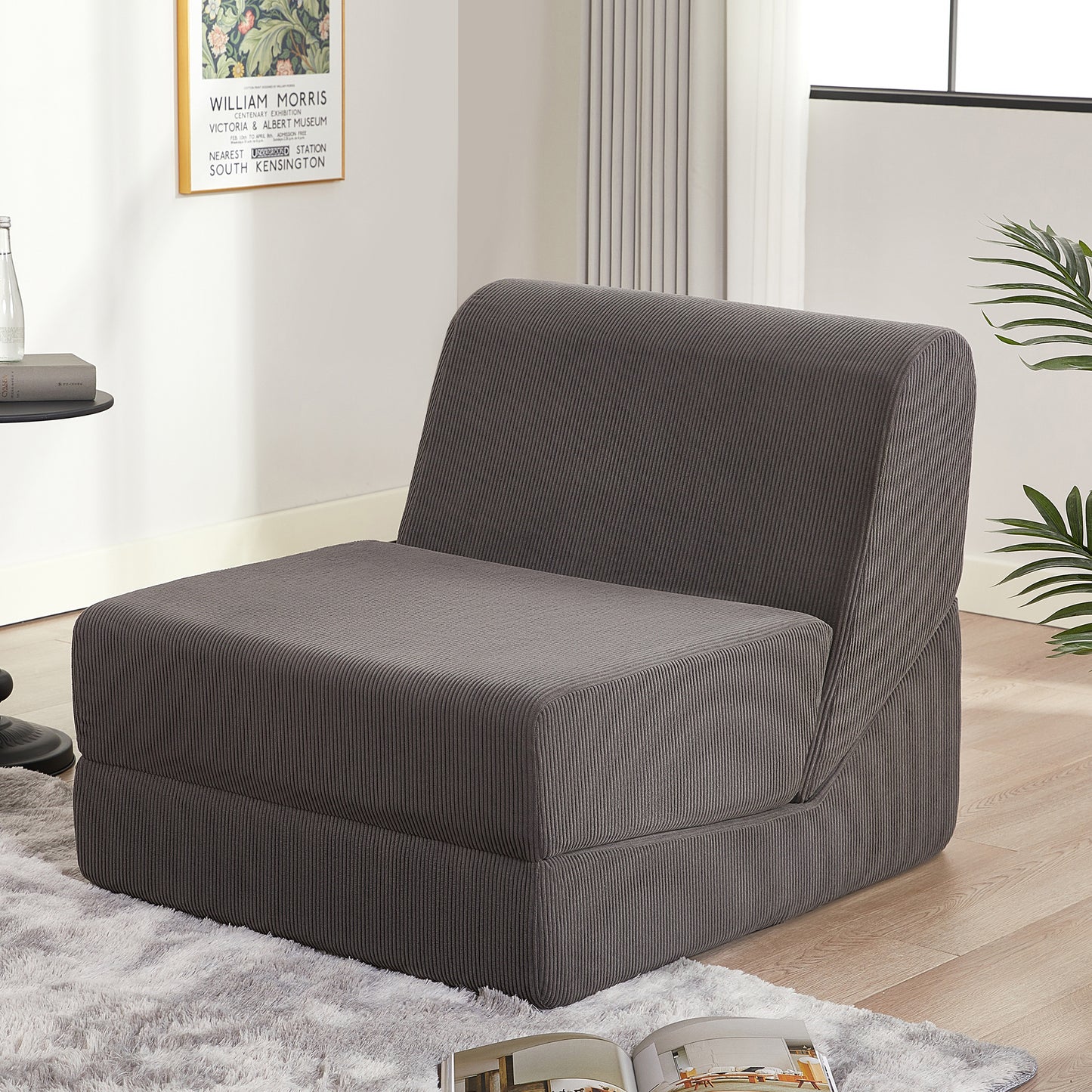 Folding Sofa Bed, Futon Couch, Convertible Sofa Bed, Foldable Memory Foam Sleeper, Floor Sofa Couch for Living Room, Bedroom, Guest Room