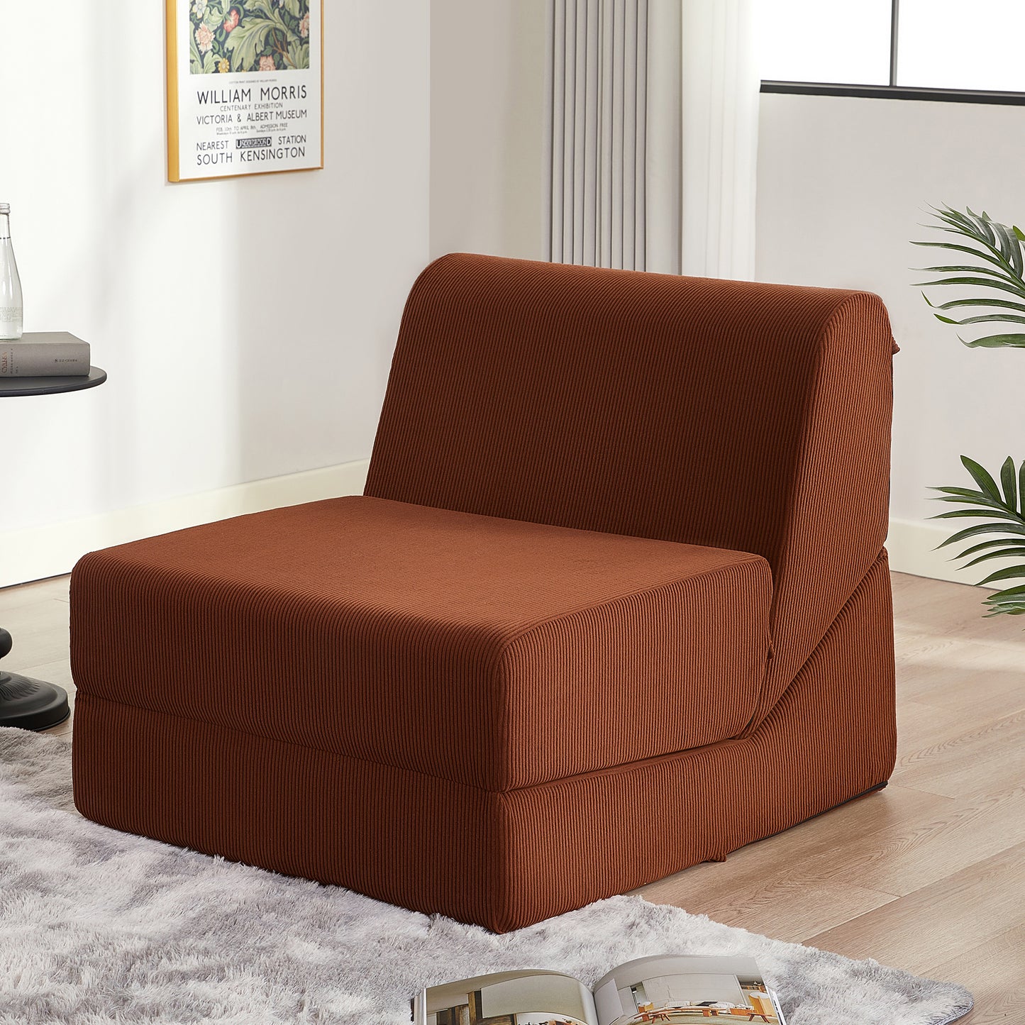 Folding Sofa Bed, Futon Couch, Convertible Sofa Bed, Foldable Memory Foam Sleeper, Floor Sofa Couch for Living Room, Bedroom, Guest Room